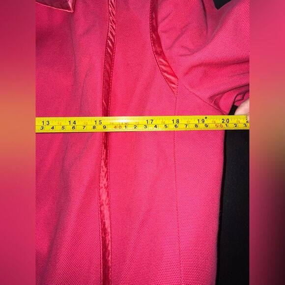 Banana Republic Barbie pink cotton blend trench coat with satin piping Large EUC - Picture 9 of 10